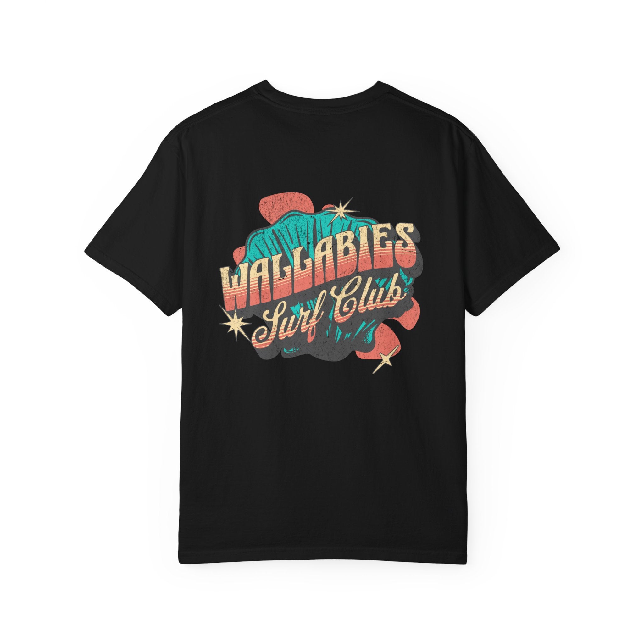 Retro Wallabies Surf Club Casual T-Shirt, Beach Vibes, Unisex Summer Shirt, Vacation Apparel