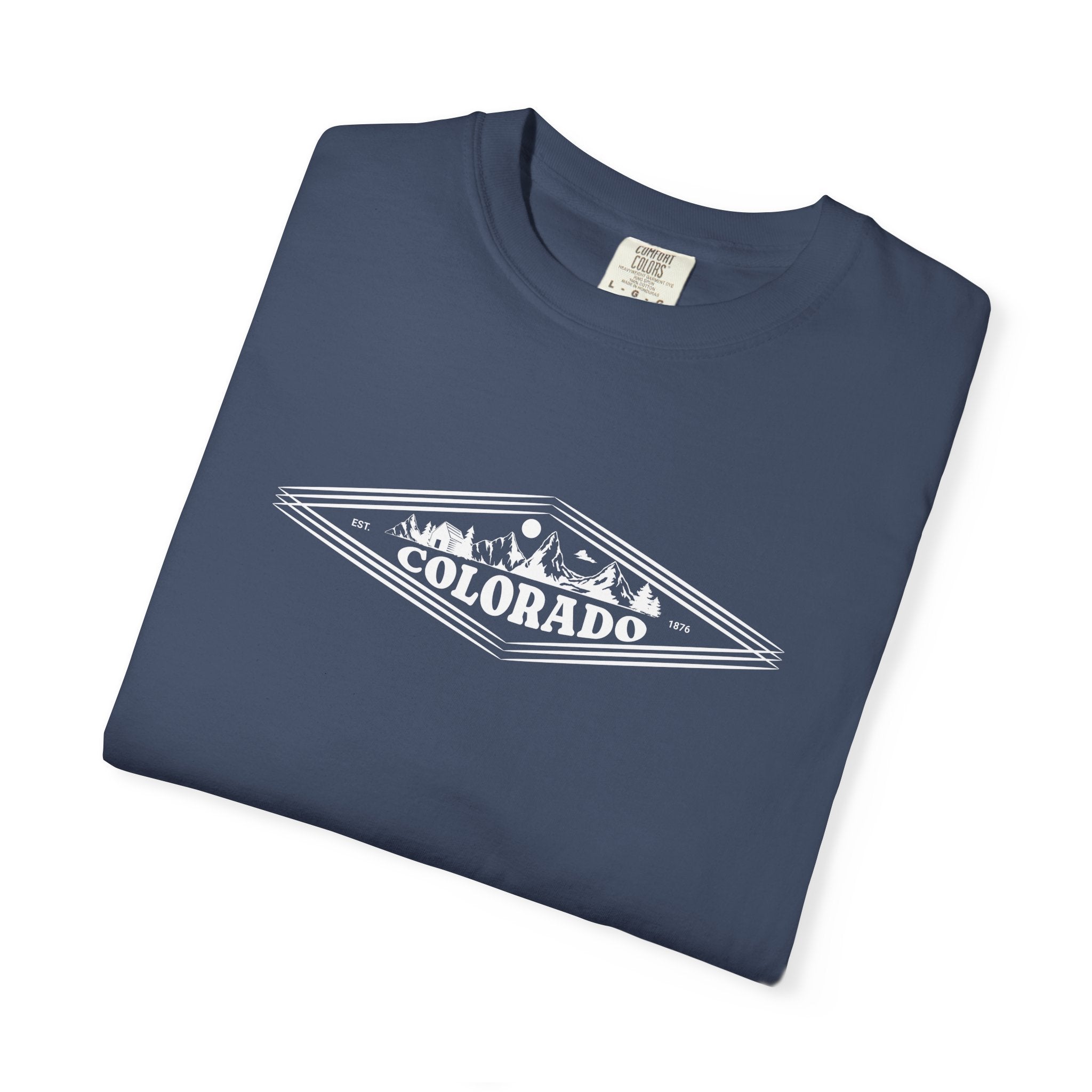 Colorado Mountain Badge T-Shirt | State Landscape Tee