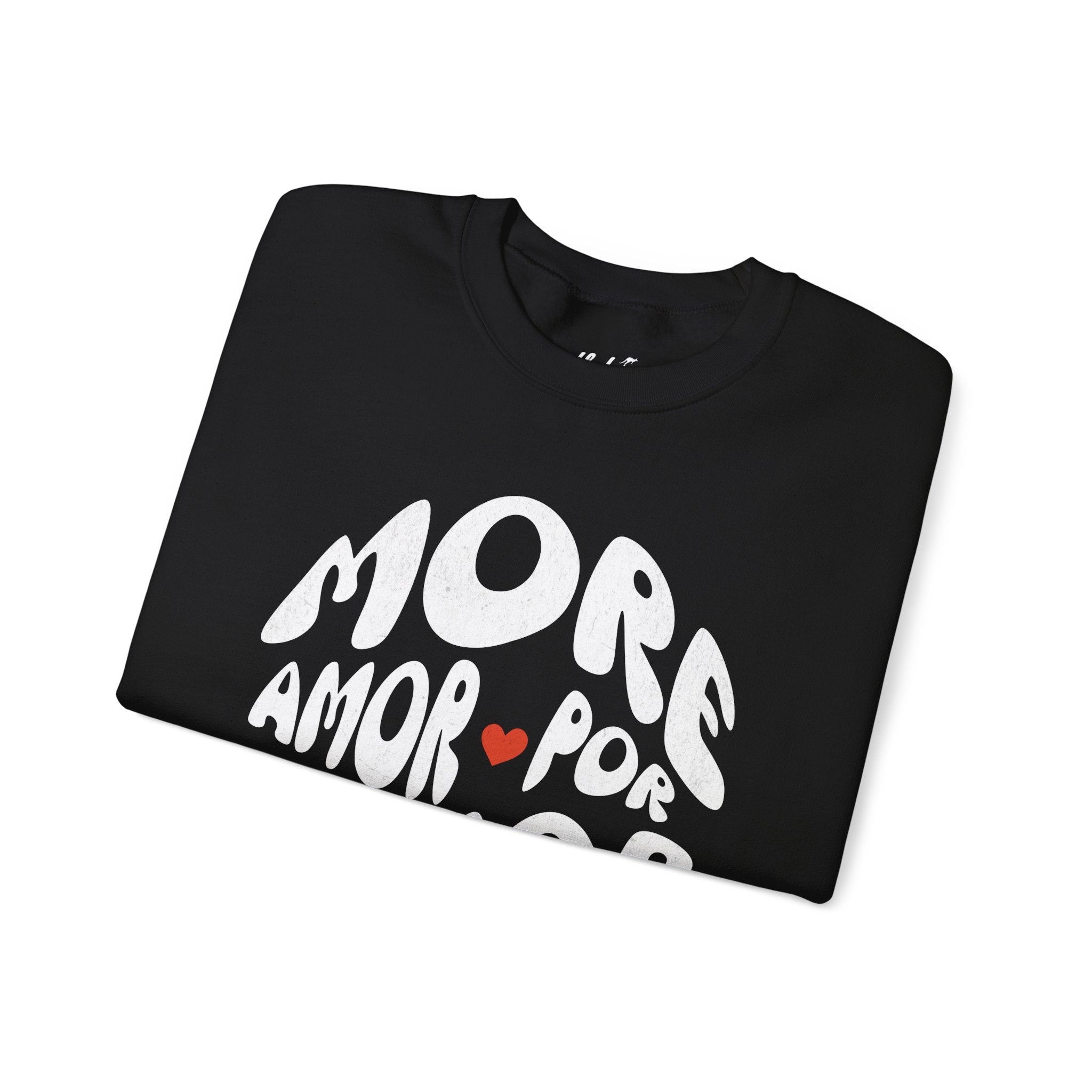 Crewneck Sweatshirt — "More Amor Por Favor" Retro Love Graphic