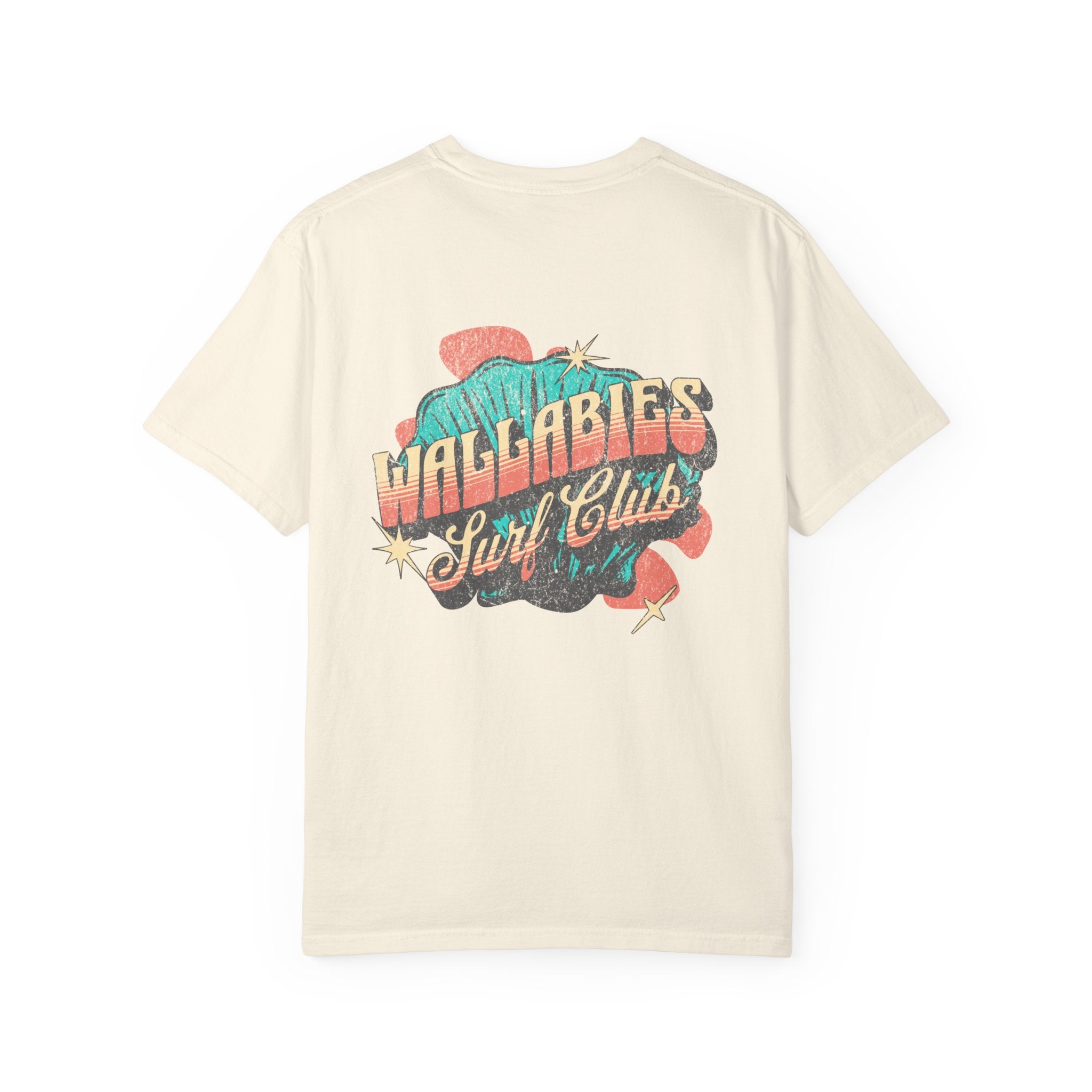 Retro Wallabies Surf Club Casual T-Shirt, Beach Vibes, Unisex Summer Shirt, Vacation Apparel