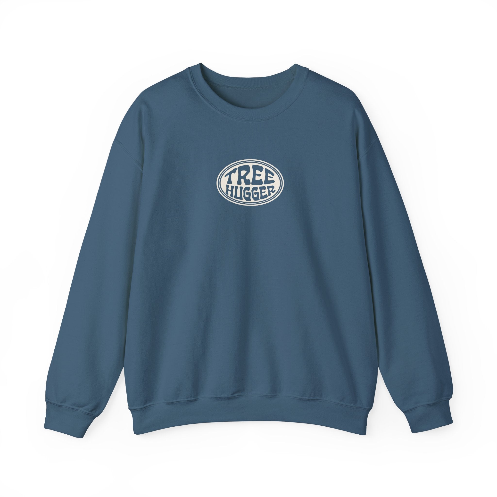 Tree Hugger Crewneck Sweatshirt — Eco-Friendly Nature Lover Pullover