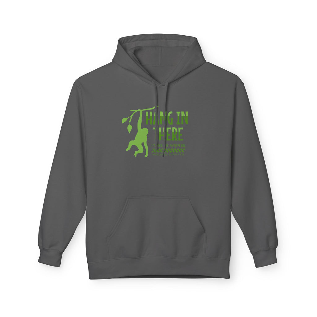 Hang In There Hoodie — Motivational Monkey Graphic Pullover