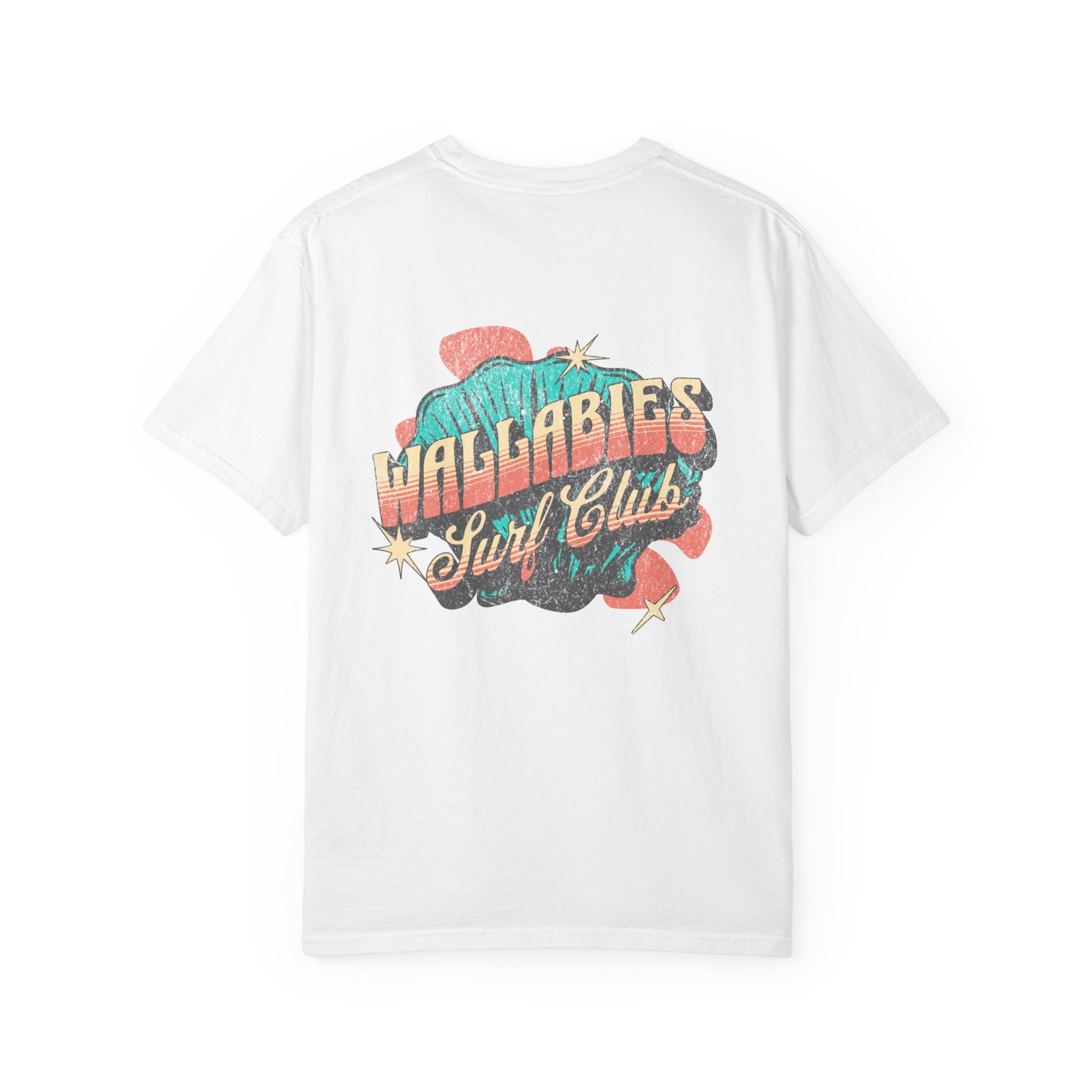 Retro Wallabies Surf Club Casual T-Shirt, Beach Vibes, Unisex Summer Shirt, Vacation Apparel