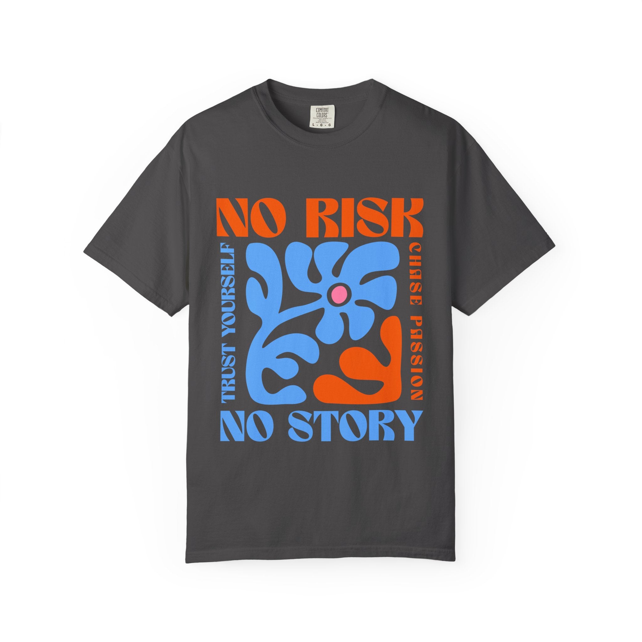 Comfort Colors "No Risk No Story" Retro Floral Graphic Tee