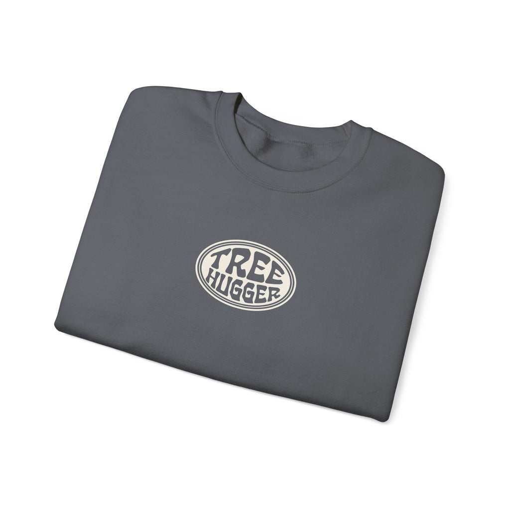 Tree Hugger Crewneck Sweatshirt — Eco-Friendly Nature Lover Pullover