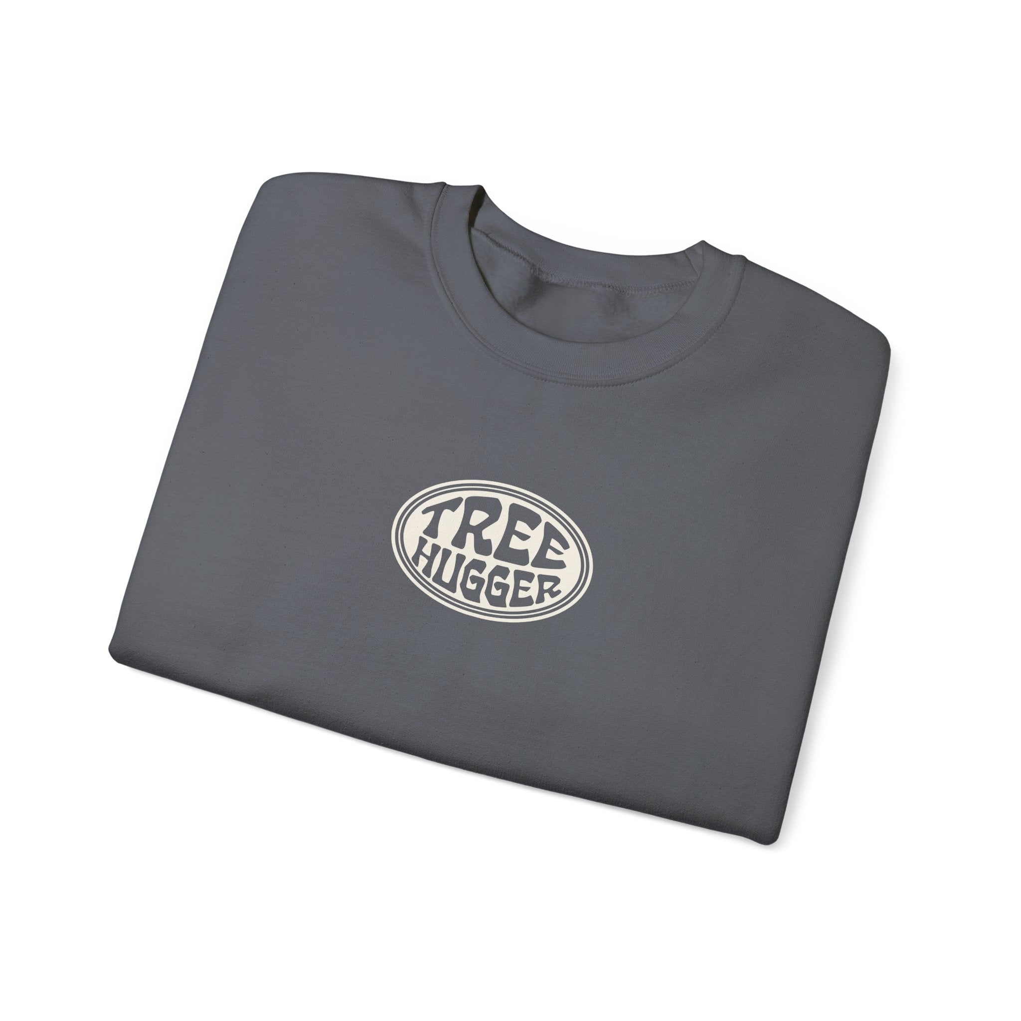 Tree Hugger Crewneck Sweatshirt — Eco-Friendly Nature Lover Pullover