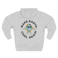 Make Earth Cool Again Premium 3-Panel Hoodie — Eco-Friendly Graphic Fleece Hoodie