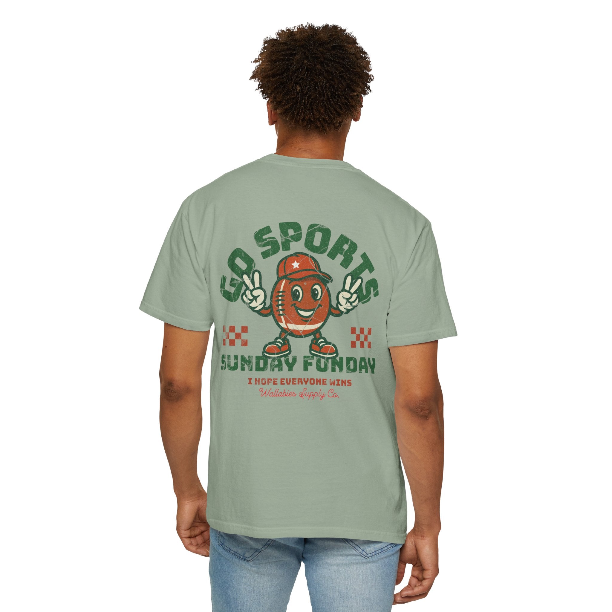 Go Sports 'Sunday Funday' T-Shirt – Retro Football Mascot Graphic