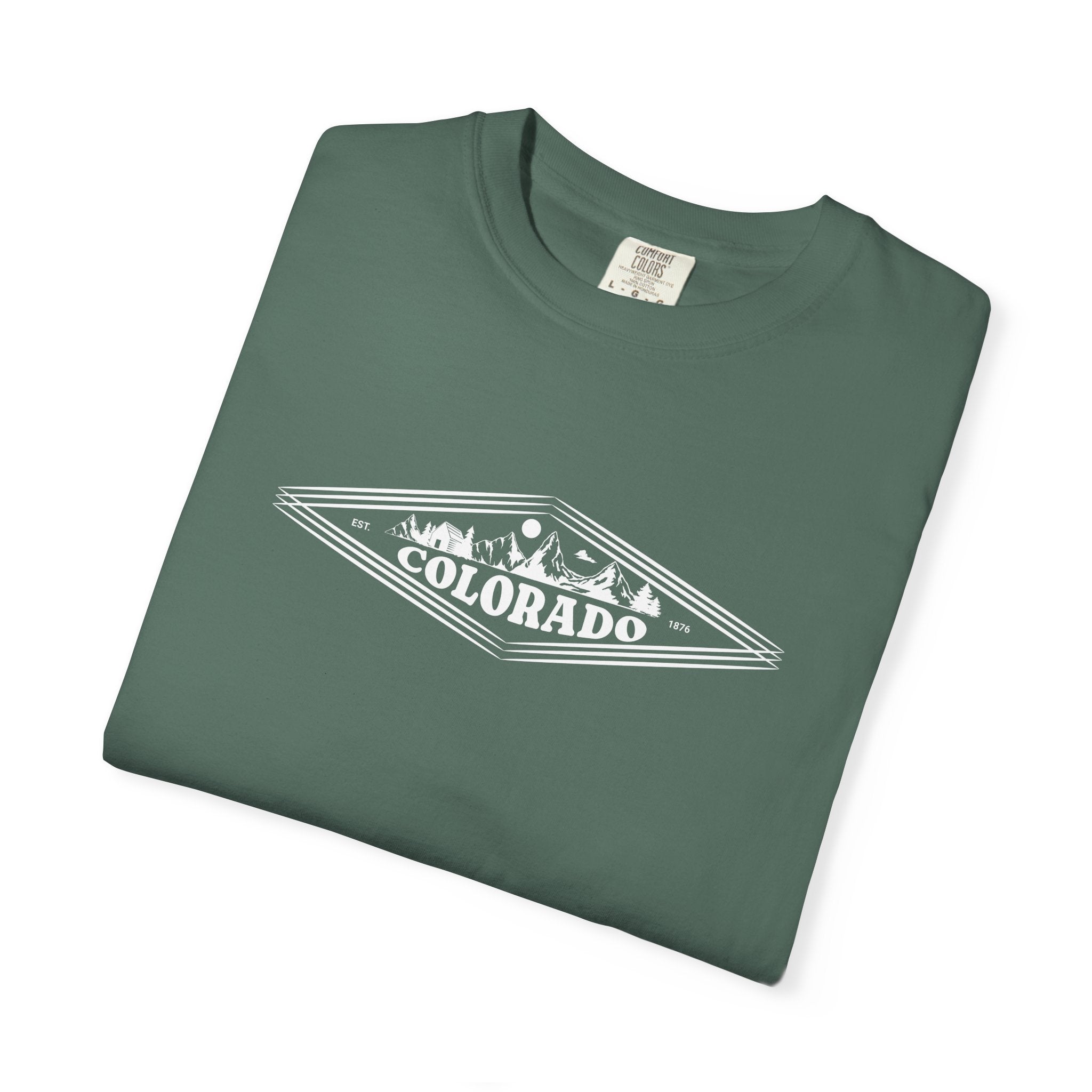 Colorado Mountain Badge T-Shirt | State Landscape Tee