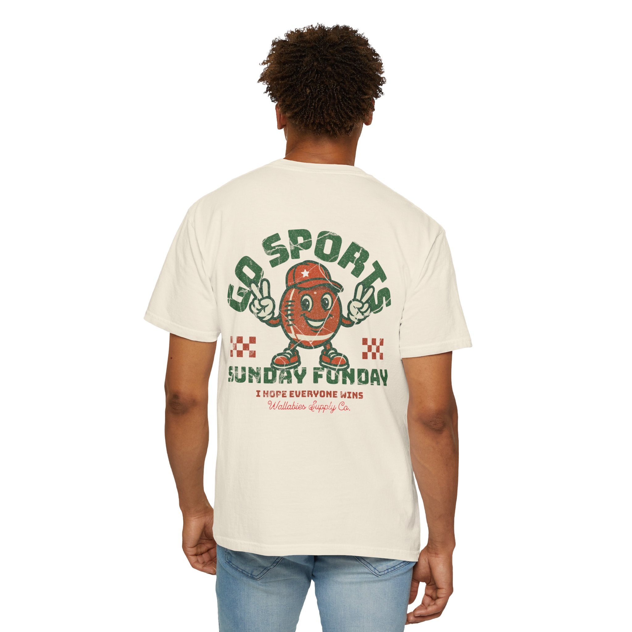 Go Sports 'Sunday Funday' T-Shirt – Retro Football Mascot Graphic