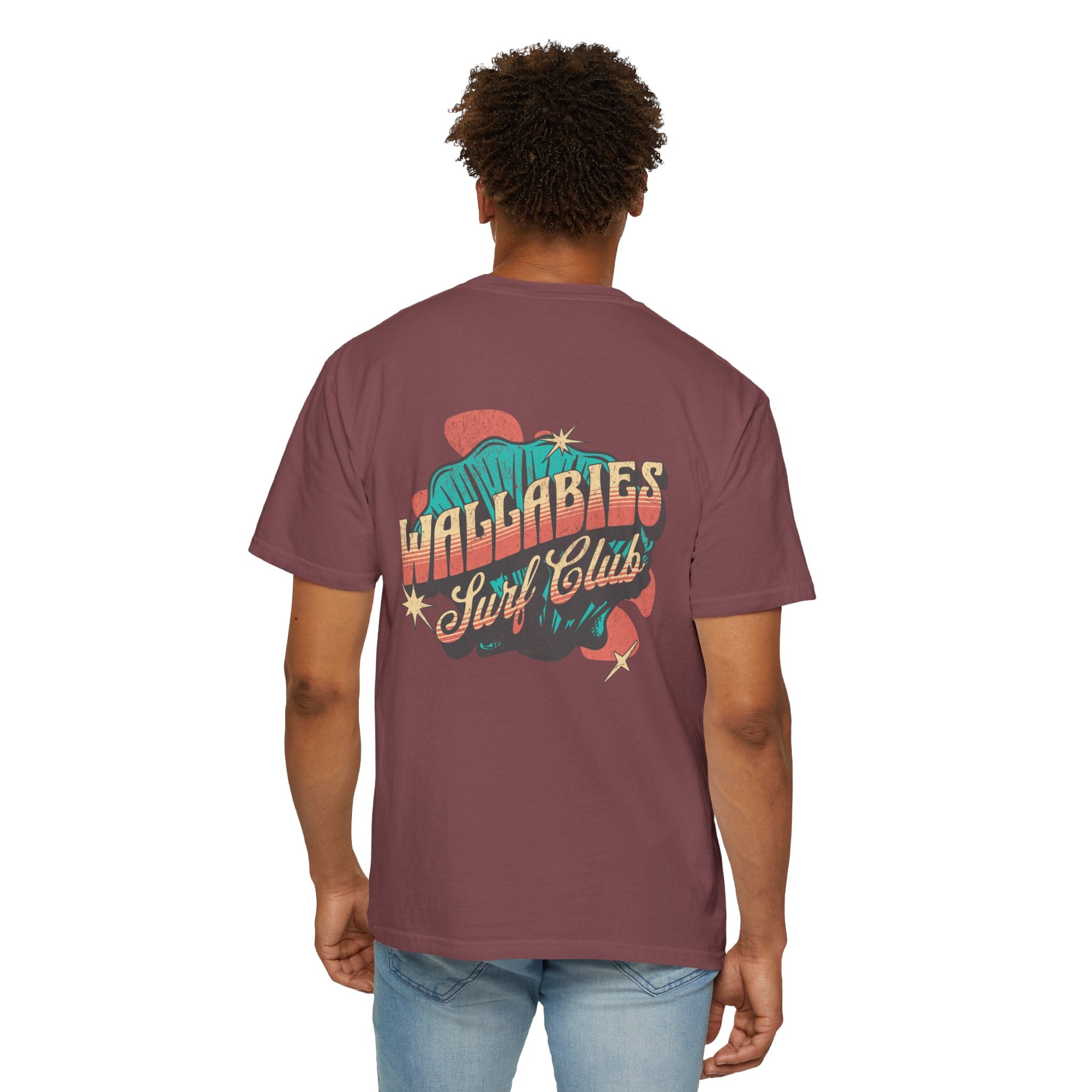 Retro Wallabies Surf Club Casual T-Shirt, Beach Vibes, Unisex Summer Shirt, Vacation Apparel