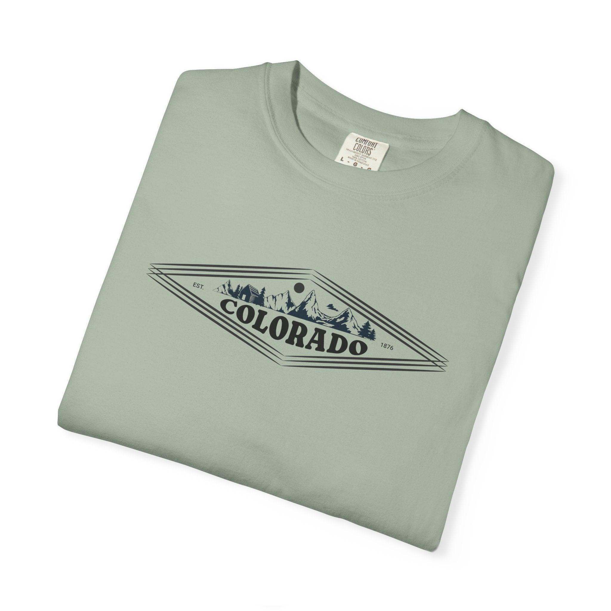Colorado Mountain Badge T-Shirt | State Landscape Tee