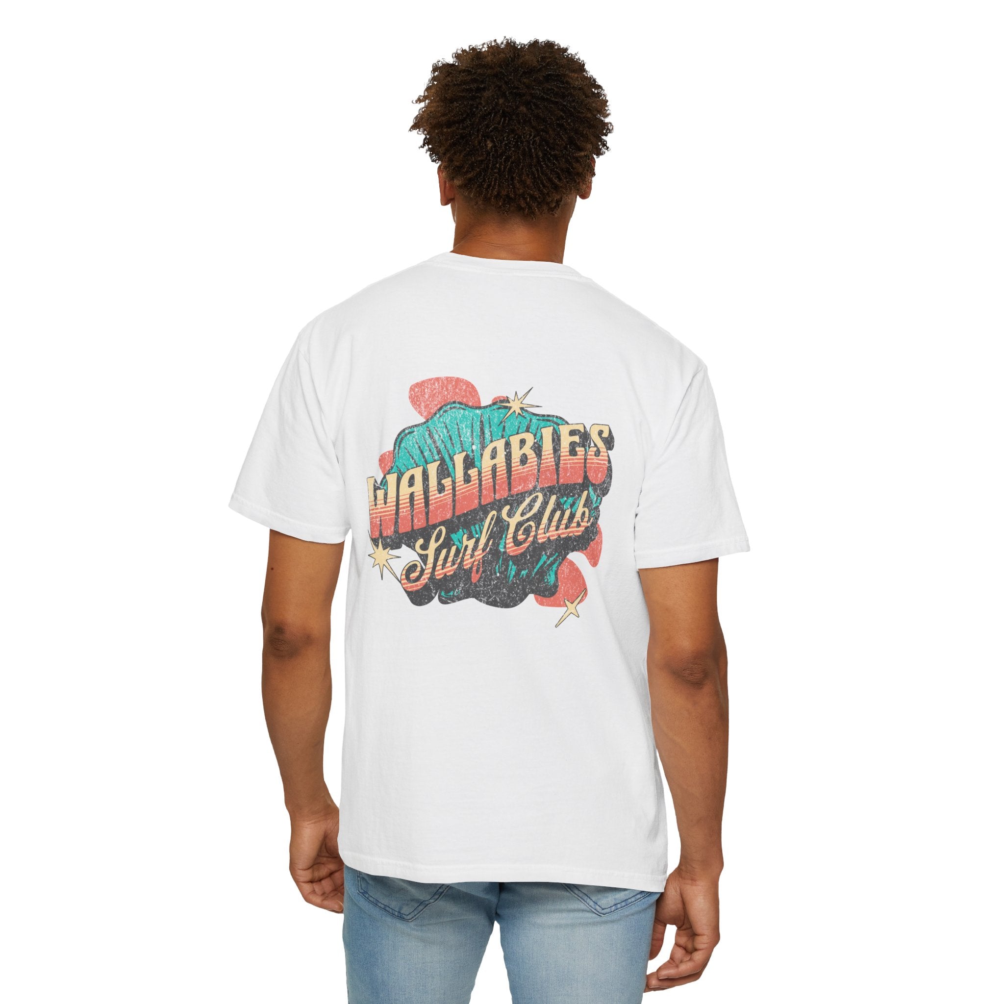 Retro Wallabies Surf Club Casual T-Shirt, Beach Vibes, Unisex Summer Shirt, Vacation Apparel