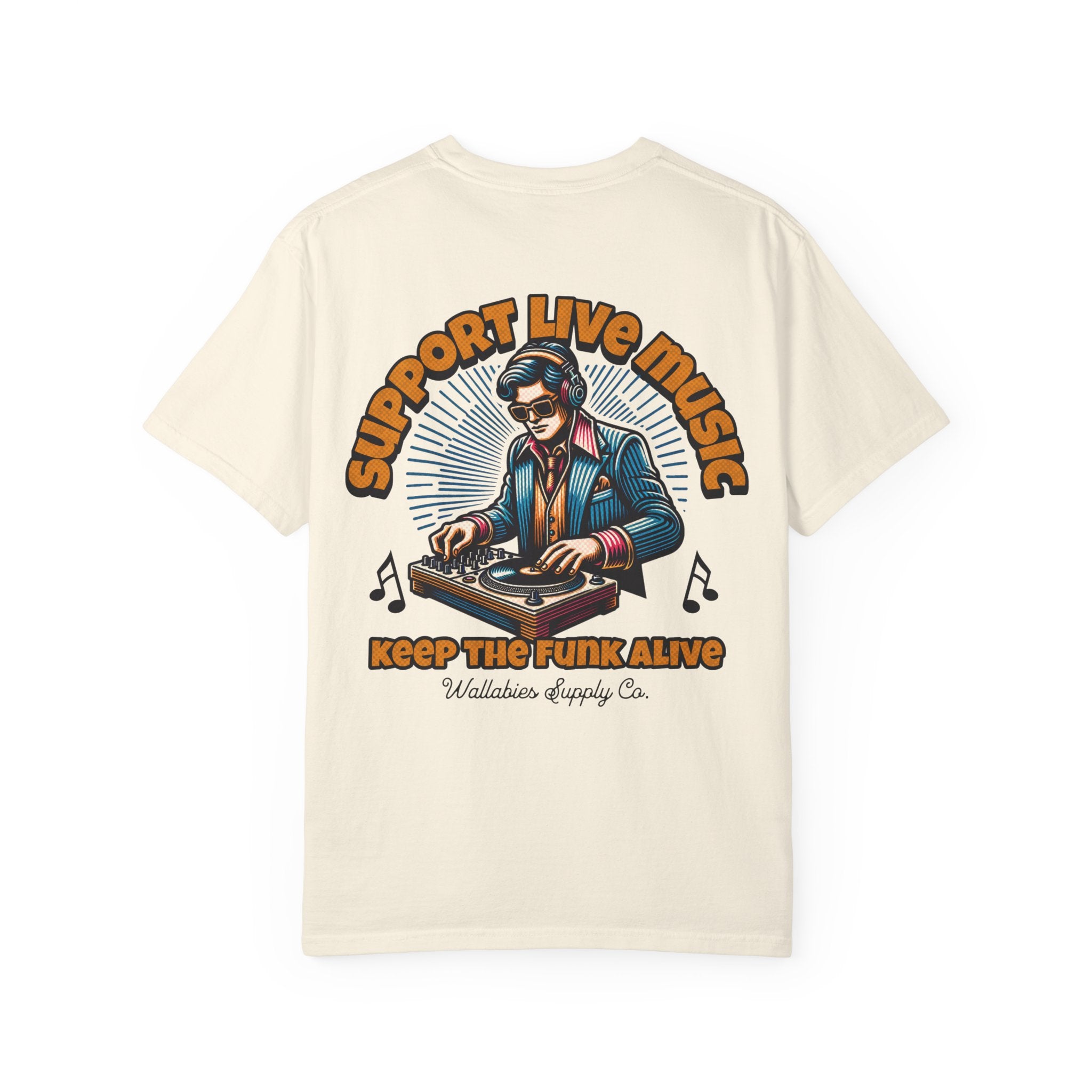 Support Live Music T-Shirt — Keep the Funk Alive Vintage DJ Tee