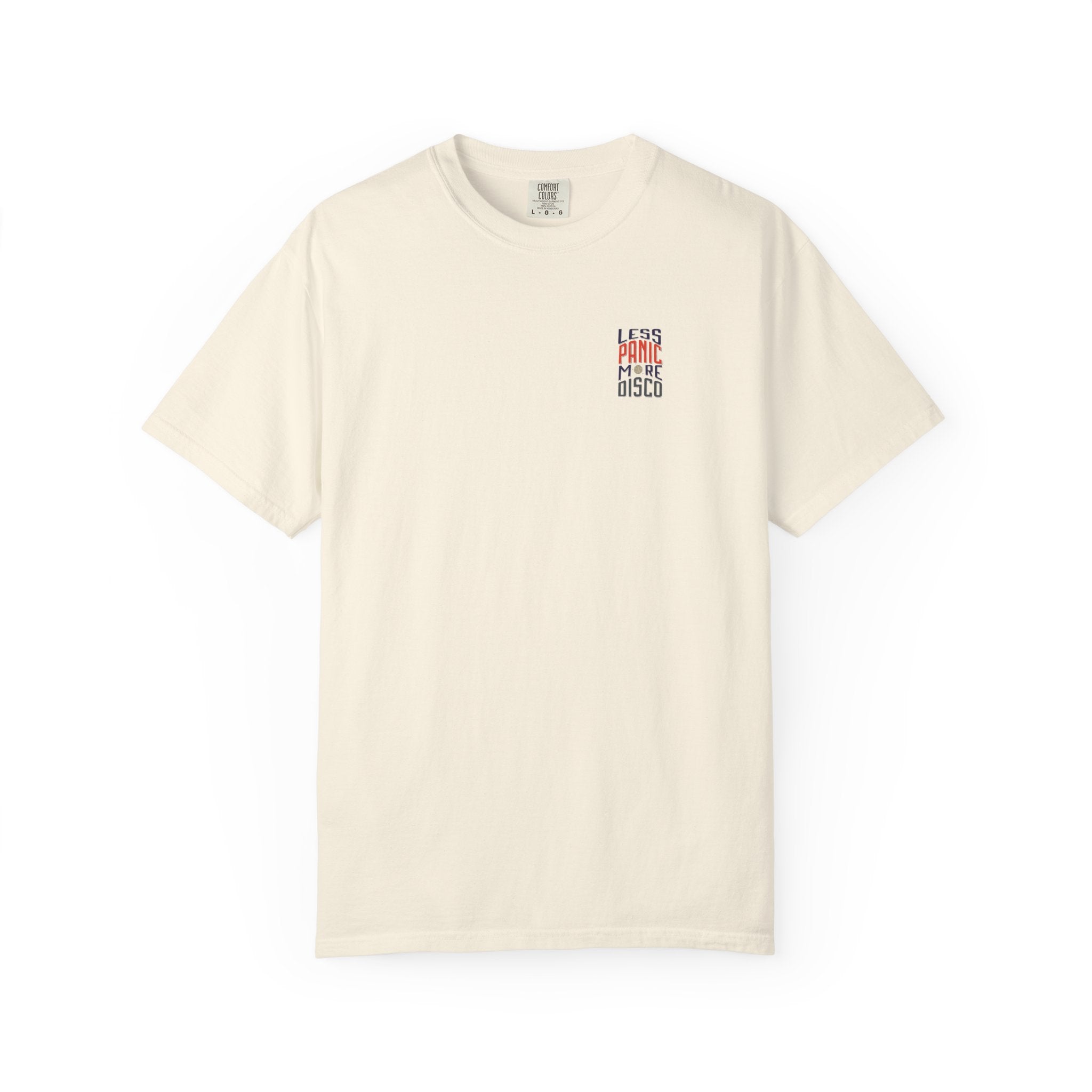 Less Panic More Disco Unisex T-Shirt, Casual Tee, Music Lover Gift, Retro Vibe Tee, Festival Wear, Everyday Comfort