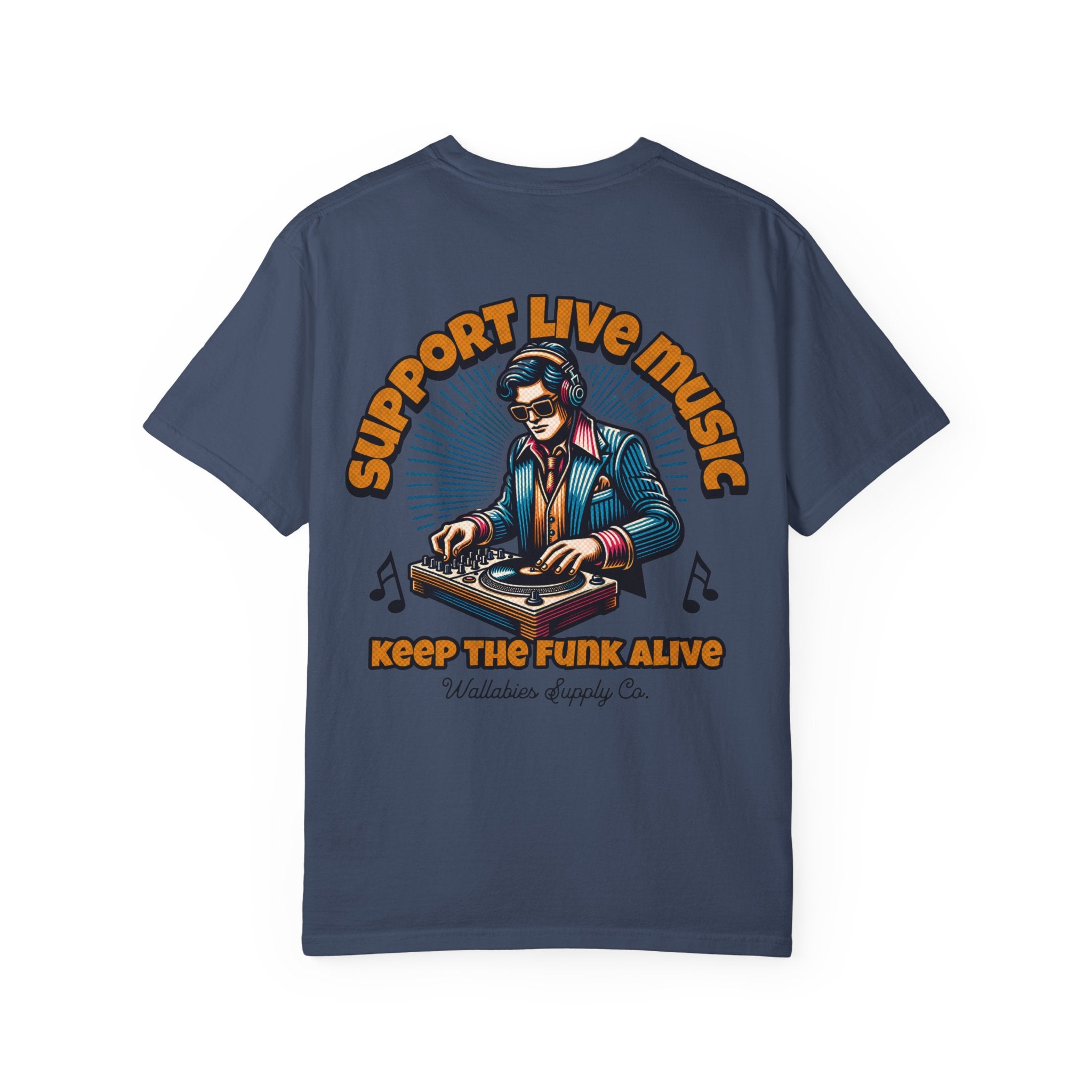 Support Live Music T-Shirt — Keep the Funk Alive Vintage DJ Tee