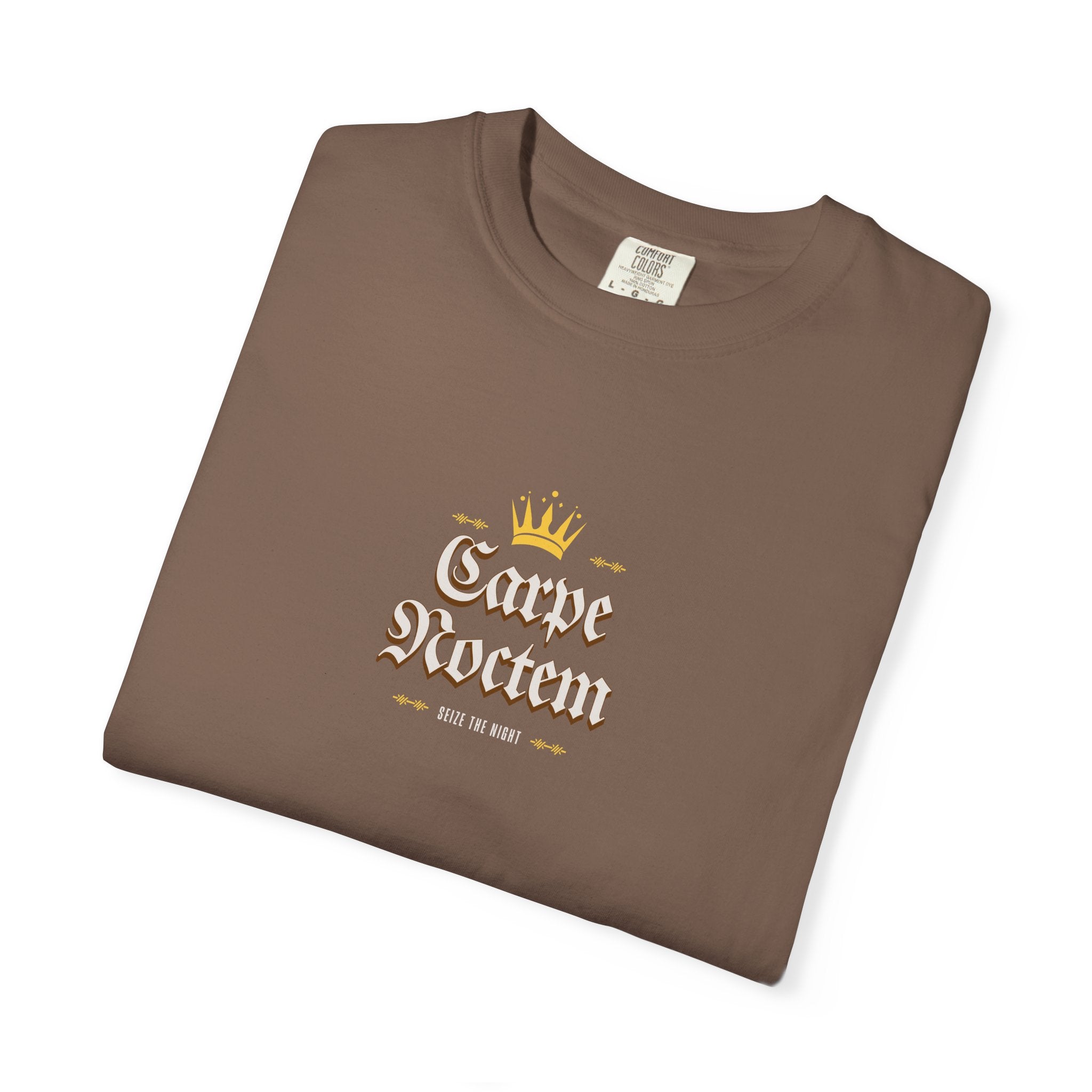 "Carpe Noctem" Unisex T-Shirt, Garment-Dyed Tee, Casual Wear, Everyday Style