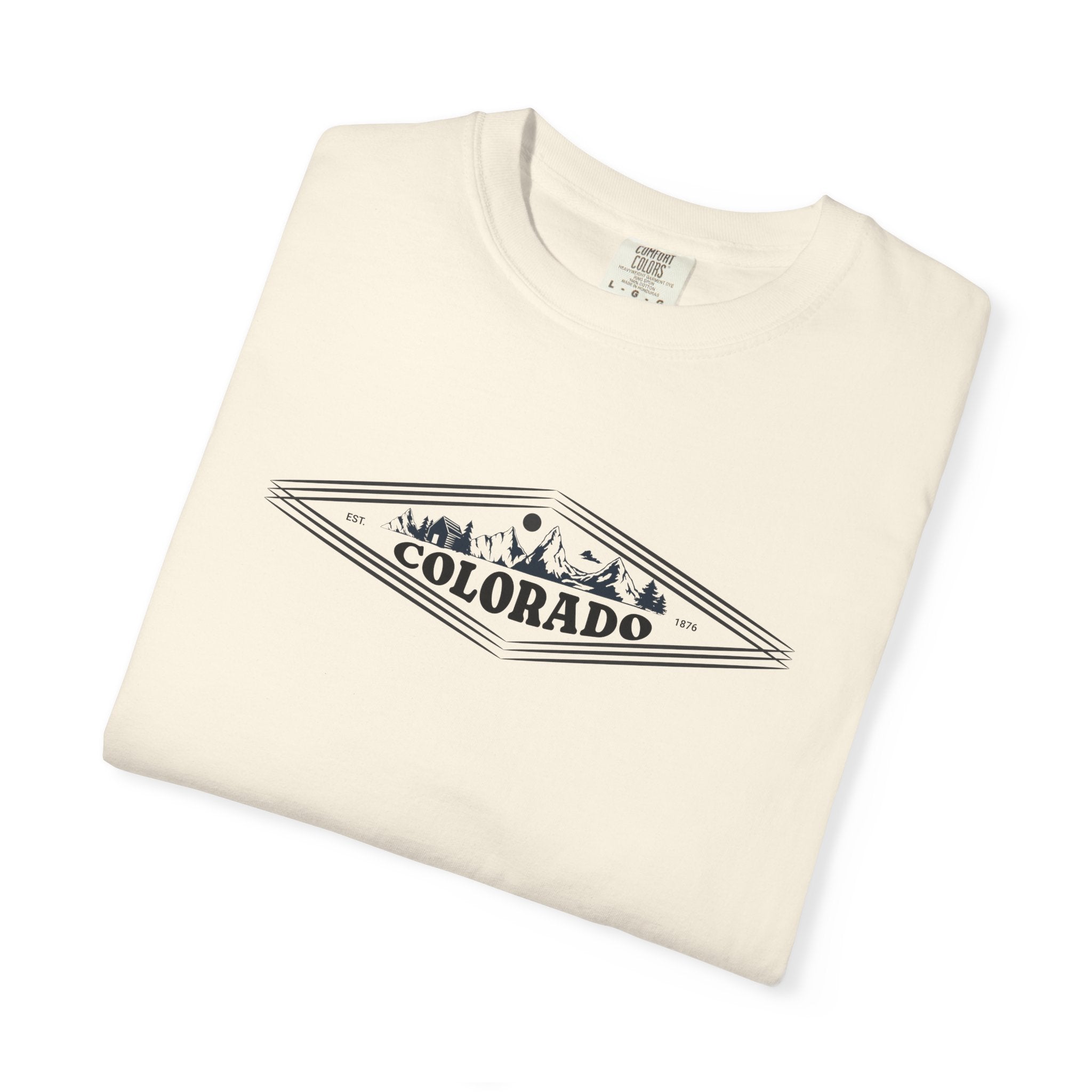 Colorado Mountain Badge T-Shirt | State Landscape Tee