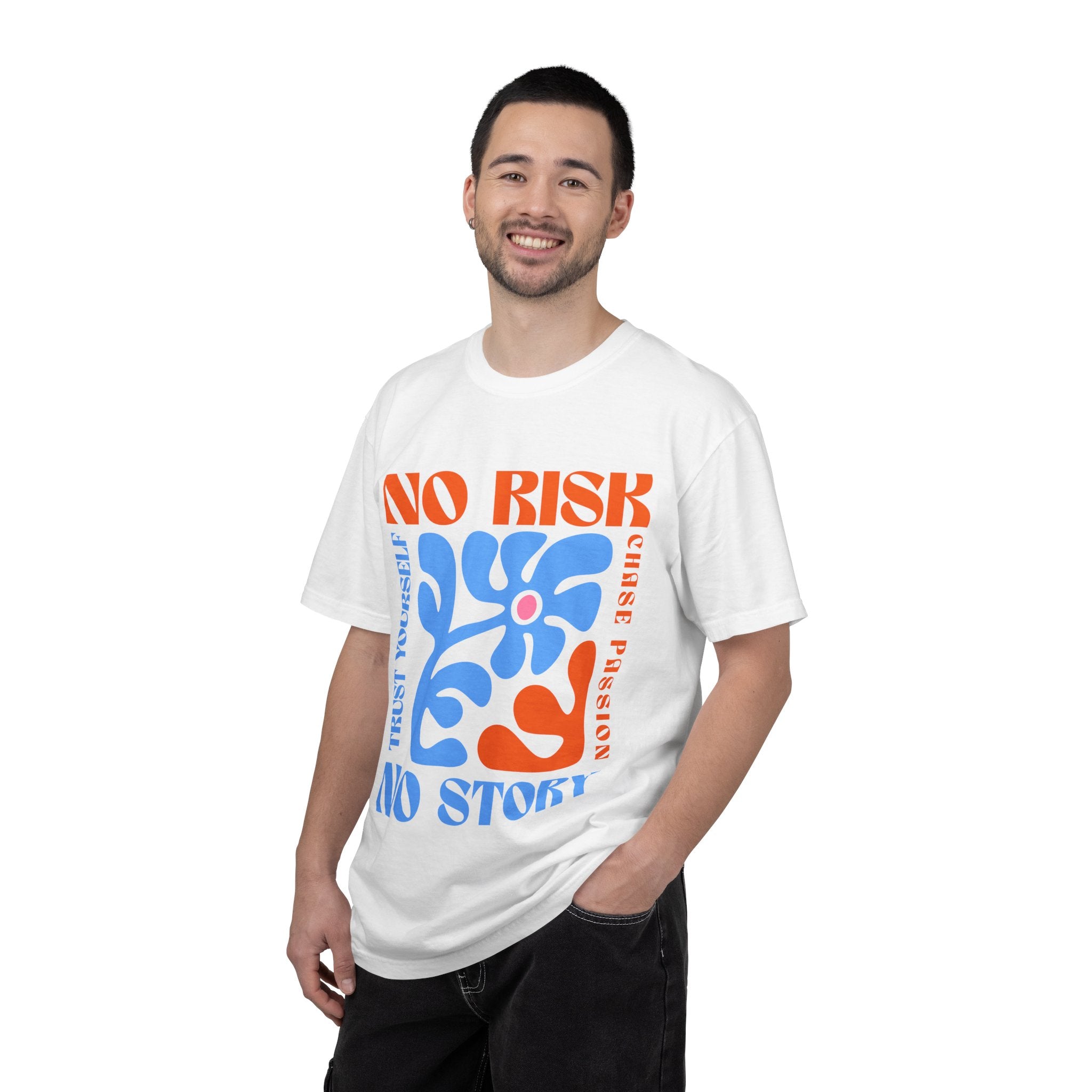 Comfort Colors "No Risk No Story" Retro Floral Graphic Tee