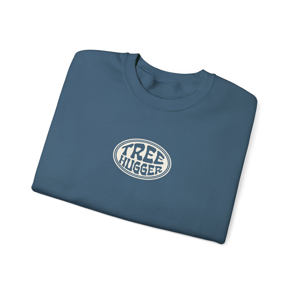 Tree Hugger Crewneck Sweatshirt — Eco-Friendly Nature Lover Pullover