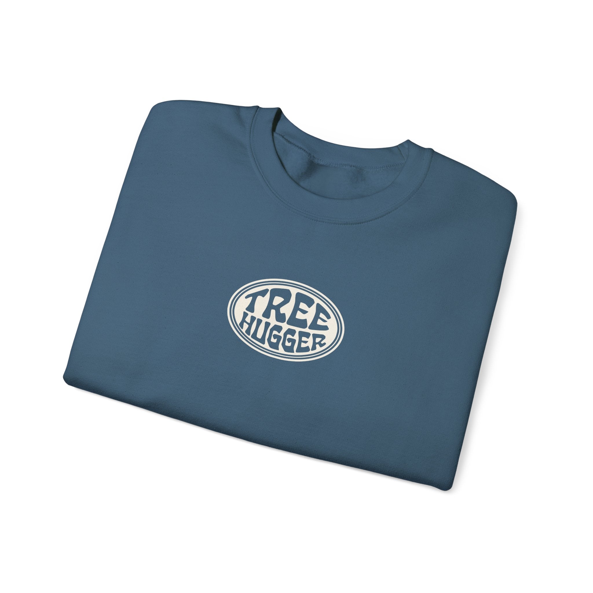 Tree Hugger Crewneck Sweatshirt — Eco-Friendly Nature Lover Pullover