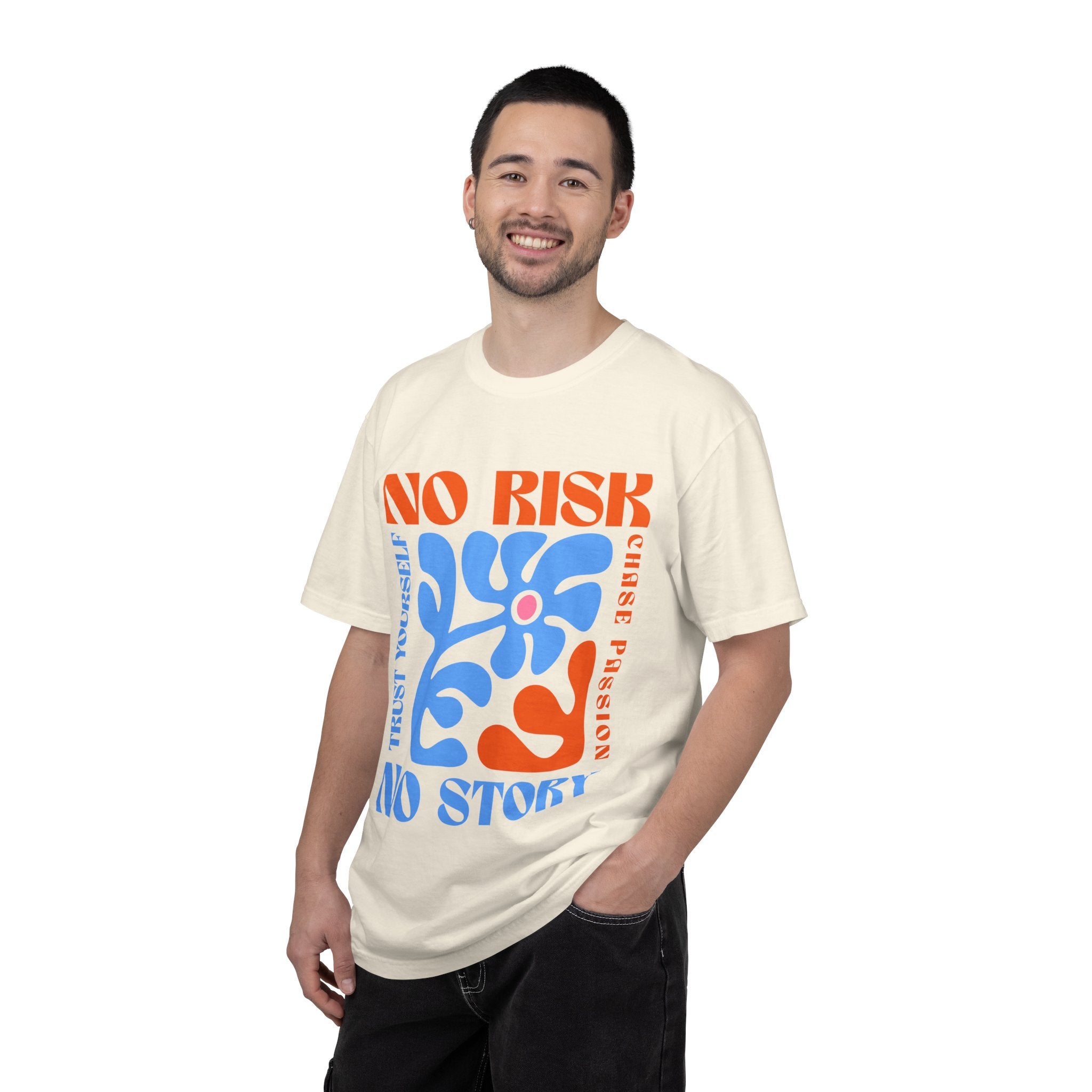 Comfort Colors "No Risk No Story" Retro Floral Graphic Tee