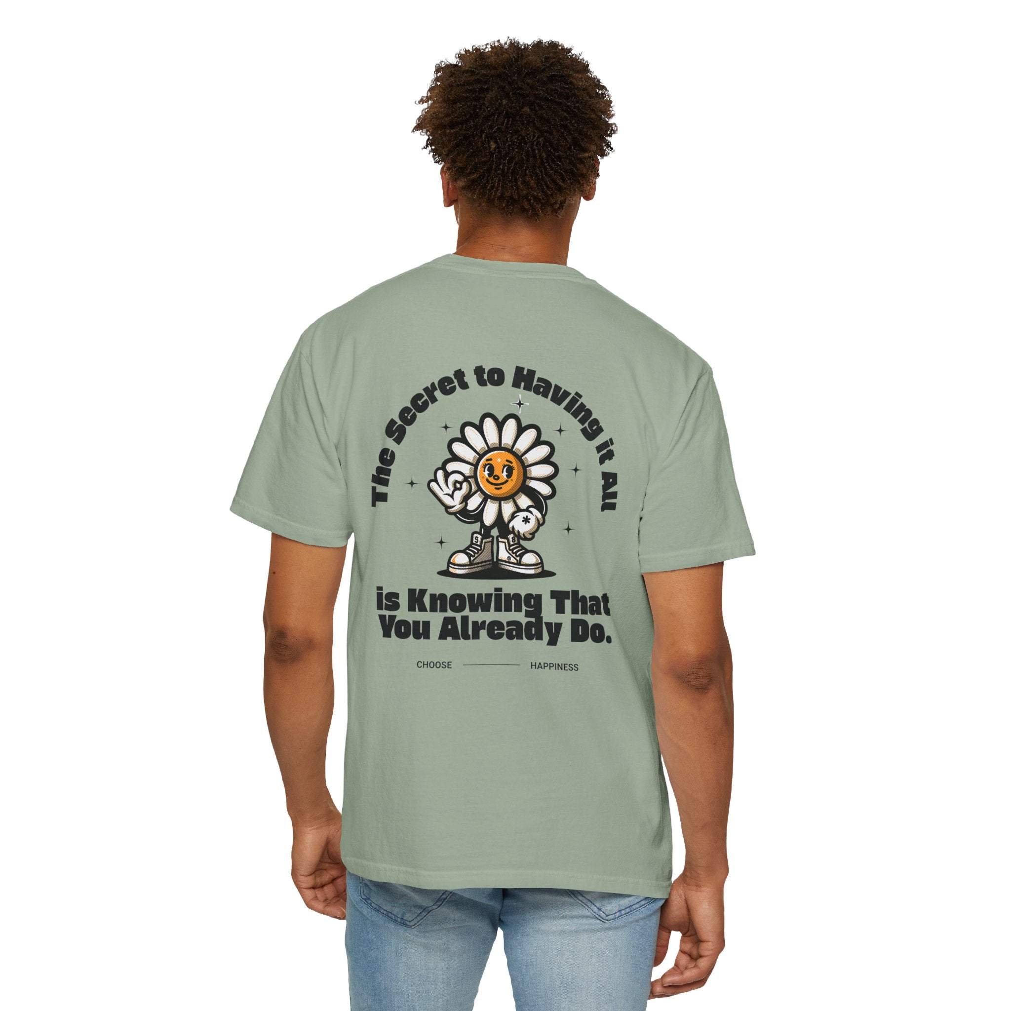 Whimsical "The Secret" Quote T-Shirt - Eco-Friendly, Casual Wear, Gift for Nature Lovers, Inspirational Apparel, Unisex Fashion